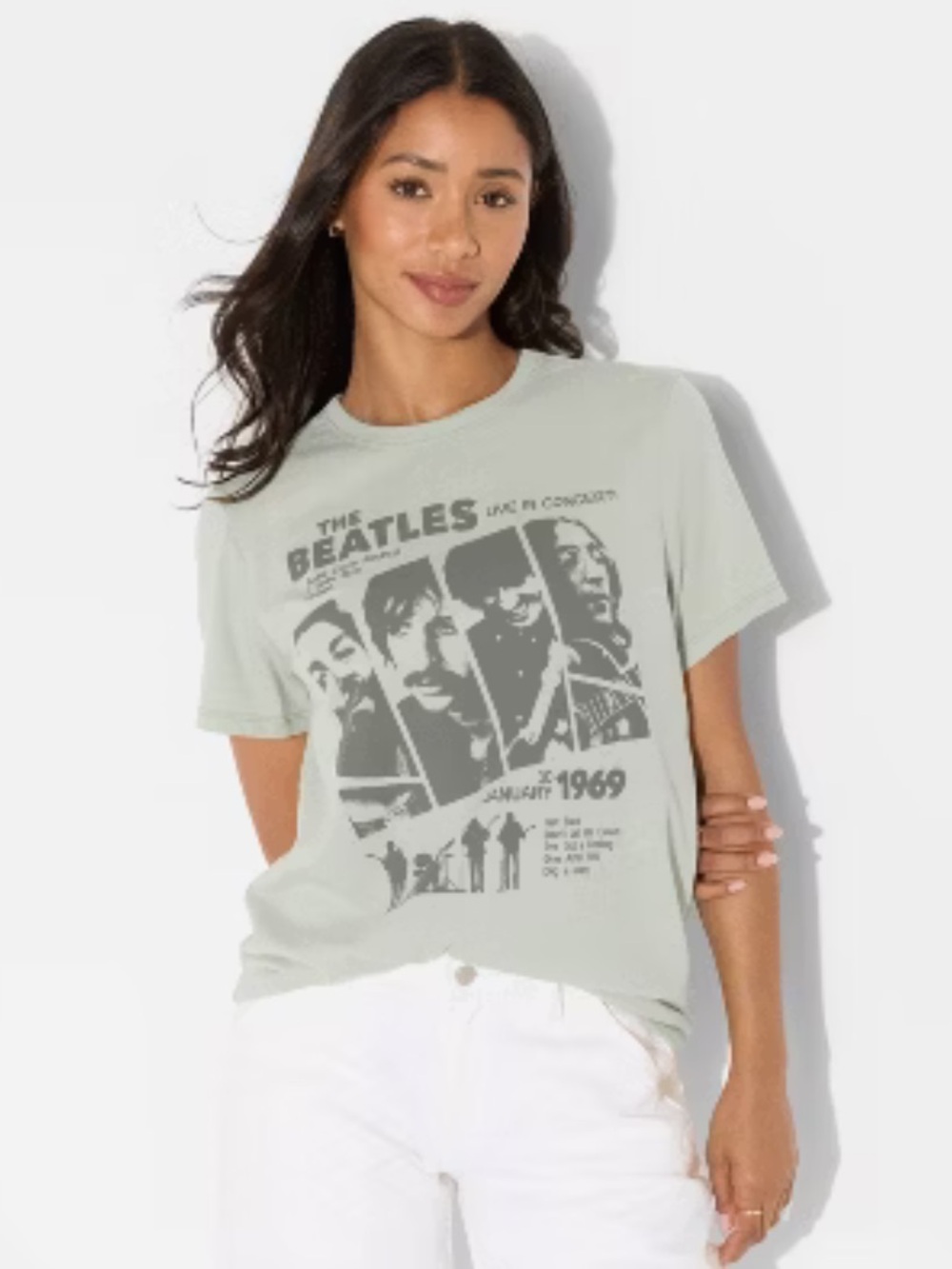 •BEATLES• Short-Sleeve Graphic T-Shirt - Green >> size Small NWT